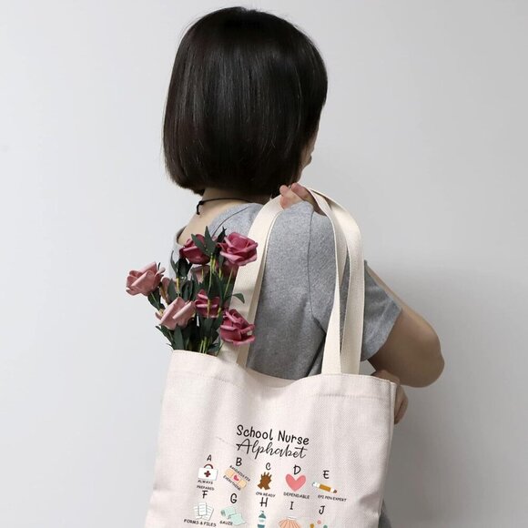 Nurse Tote Bag Polyester Engraved Quote Retirement Gift Women's - Picture 6 of 7